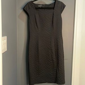 Lafayette148 textured black dress